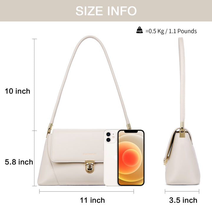 BOSTANTEN Women Leather Handbags Designer Shoulder Bag Small Fashion Trendy Top Handle Satchel Purse - BOSTANTEN