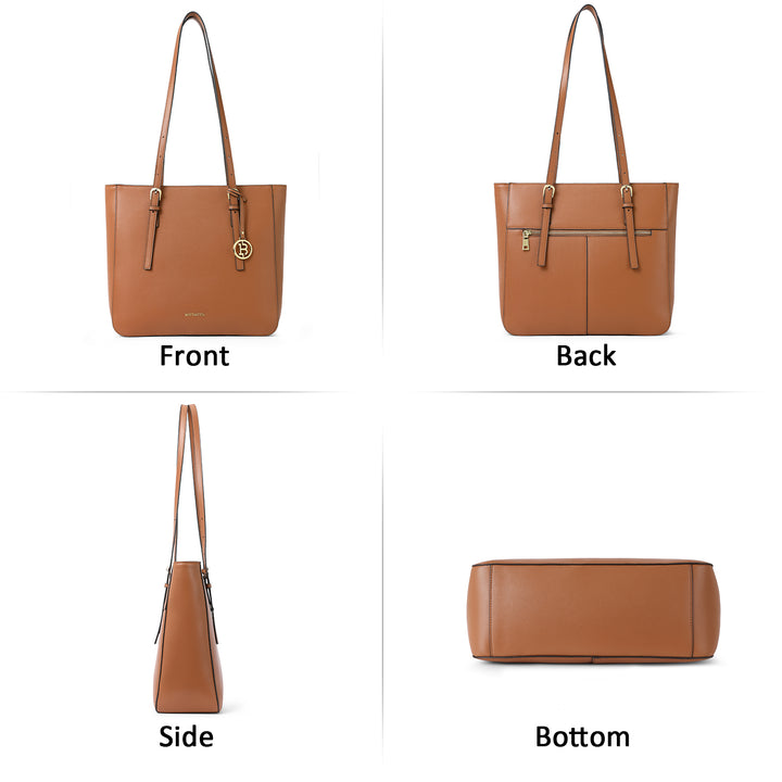 BOSTANTEN Women Handbags Genuine Leather Designer Tote Bags Work Shoulder Large Purses for Women - BOSTANTEN