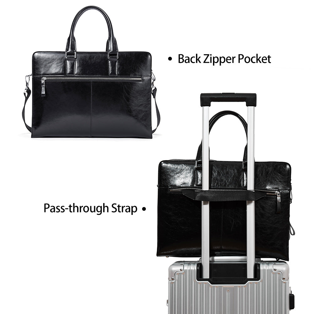 Carol Designer Briefcase For Women — Italian Leather