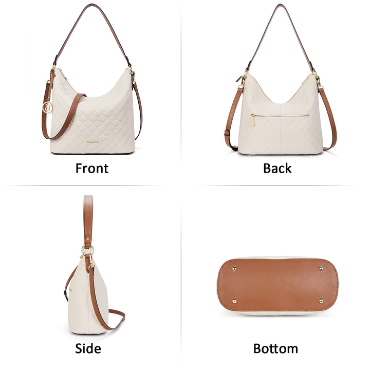 BOSTANTEN Leather Handbags for Women Soft Designer Shoulder Purses Ladies Fashion Crossbody Hobo Bags - BOSTANTEN