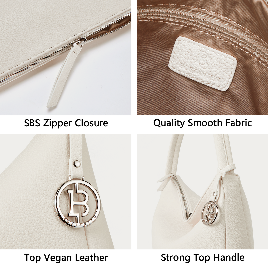 Vegan Leather Hobo Purses for Women Designer Shoulder Bags