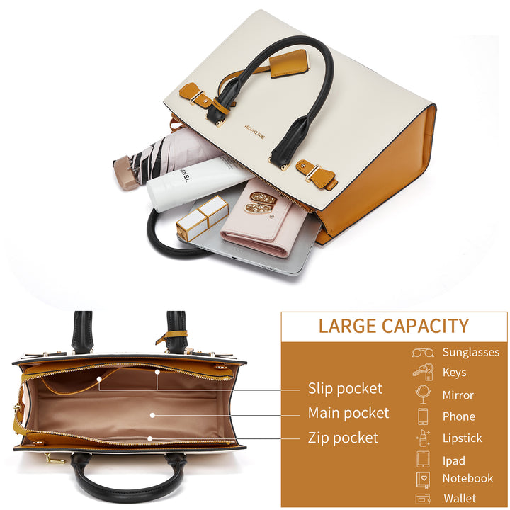 BOSTANTEN Women Leather Handbag Designer Satchel Purses Top Handle Shoulder Totes Crossbody Bag - BOSTANTEN