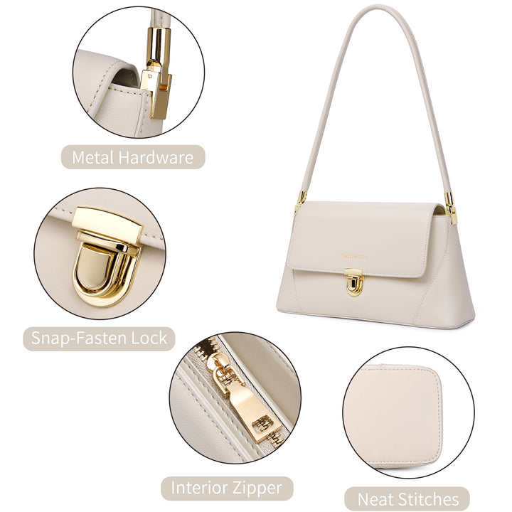 BOSTANTEN Women Leather Handbags Designer Shoulder Bag Small Fashion Trendy Top Handle Satchel Purse - BOSTANTEN