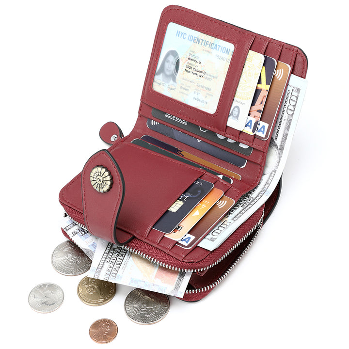 Rozenn  Full Grain Leather Money Clip Wallet —— Small Bifold - BOSTANTEN