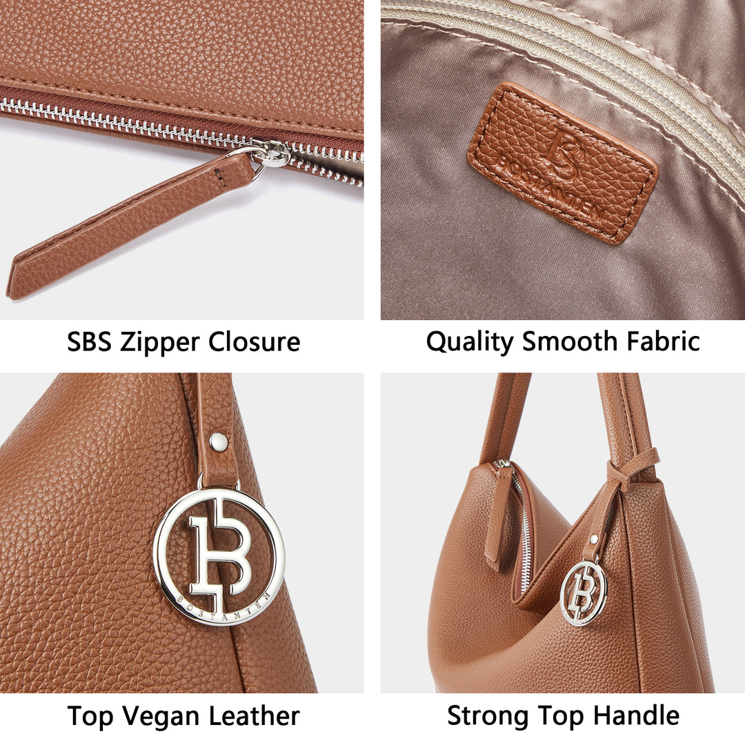 Vegan Leather Hobo Purses for Women Designer Shoulder Bags