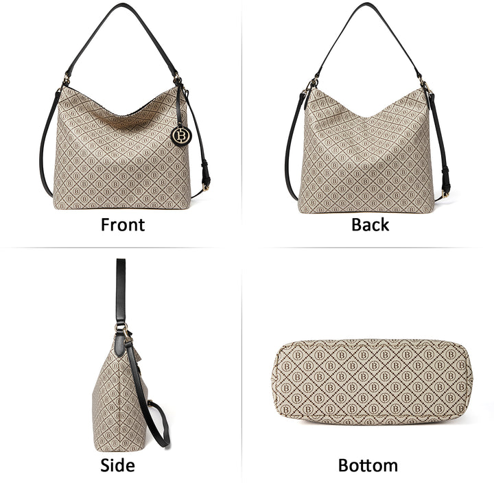 BOSTANTEN Hobo Bags for Women Genuine Leather Purses Designer Signature Handbags Ladies Tote Purses - BOSTANTEN