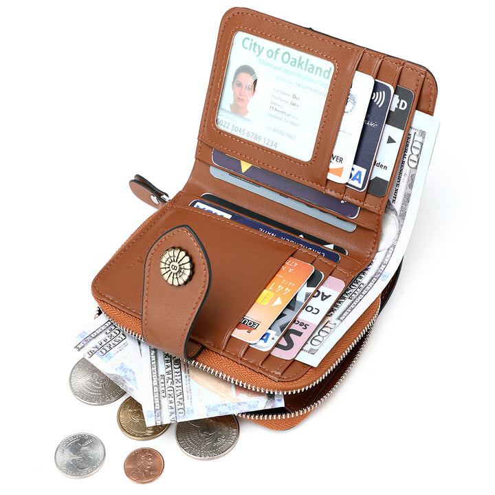 Rozenn  Full Grain Leather Money Clip Wallet —— Small Bifold - BOSTANTEN