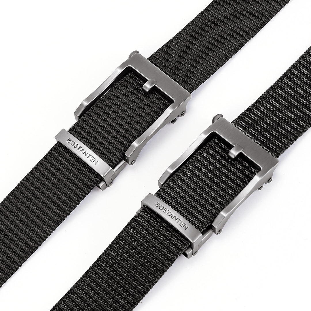 BOSTANTEN Men's Ratchet Dress Belts 2 Packs, Trim to Fit - BOSTANTEN
