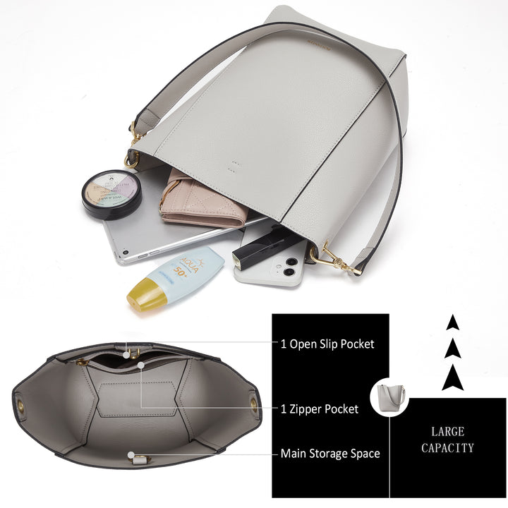 BOSTANTEN Ledergeldbörsen und Handtaschen für Damen Designer Hobo Bucket Bag Modische kleine Umhängetaschen 