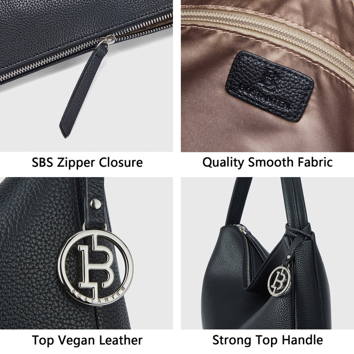Vegan Leather Hobo Purses for Women Designer Shoulder Bags