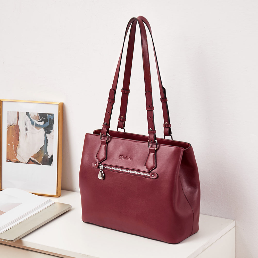 BOSTANTEN Women Handbag Genuine Leather Shoulder Bag Soft Designer Top Handle Purses - BOSTANTEN