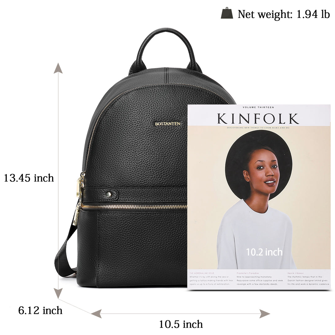 Nombongo Genuine Leather Backpack —College - BOSTANTEN