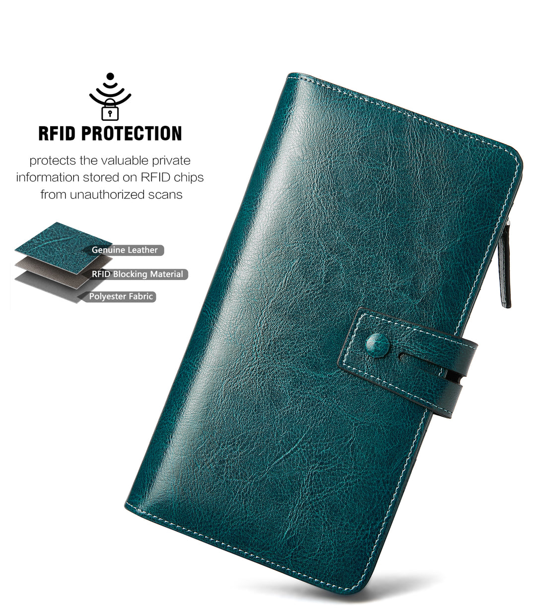 Lnna Checkbook RFID Wallet Cash Clutch Purses —— Superstar