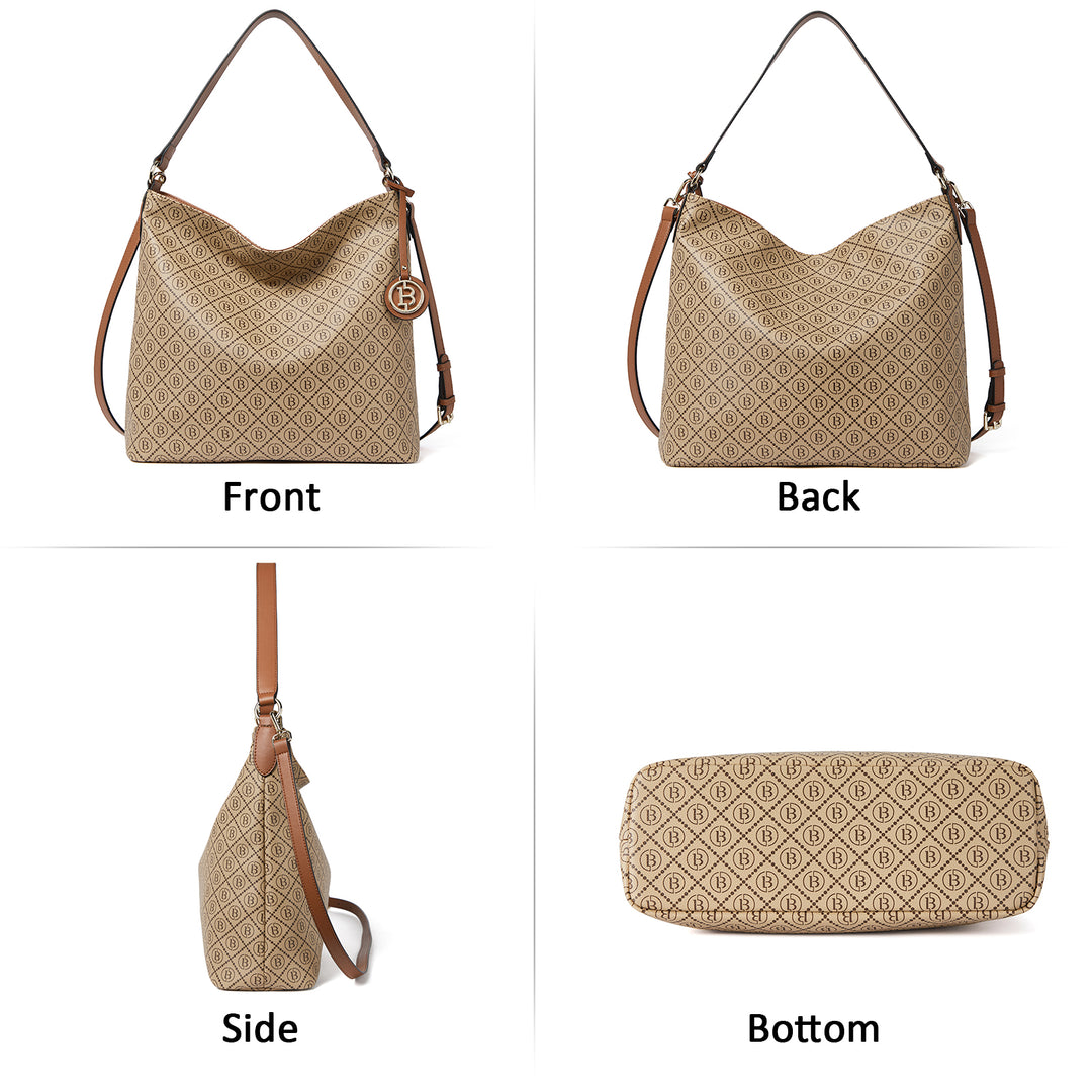 BOSTANTEN Hobo Bags for Women Genuine Leather Purses Designer Signature Handbags Ladies Tote Purses - BOSTANTEN