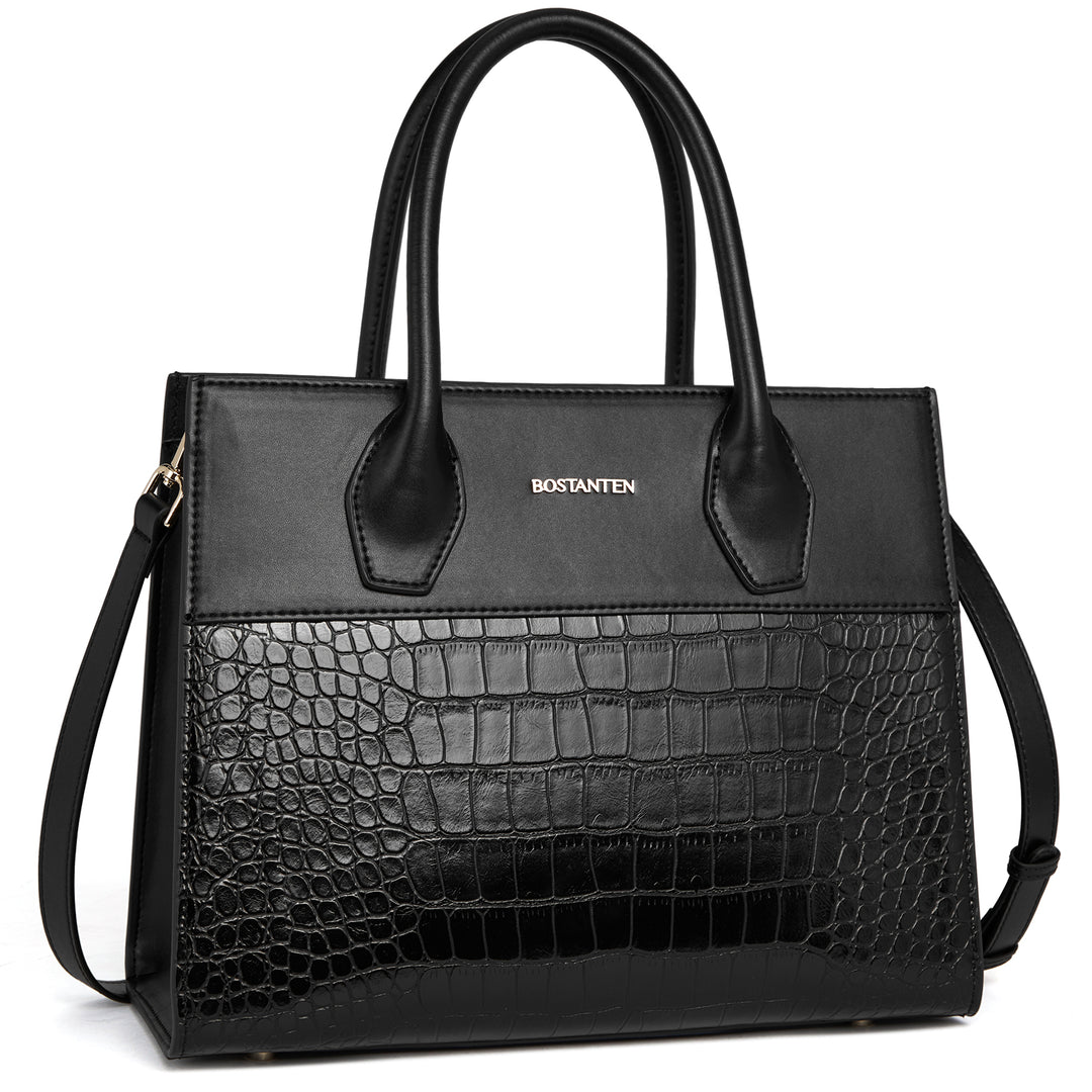 BOSTANTEN Women Handbags Genuine Leather Top Handle Satchel Purse Fashion Work Daily Tote Bags - BOSTANTEN