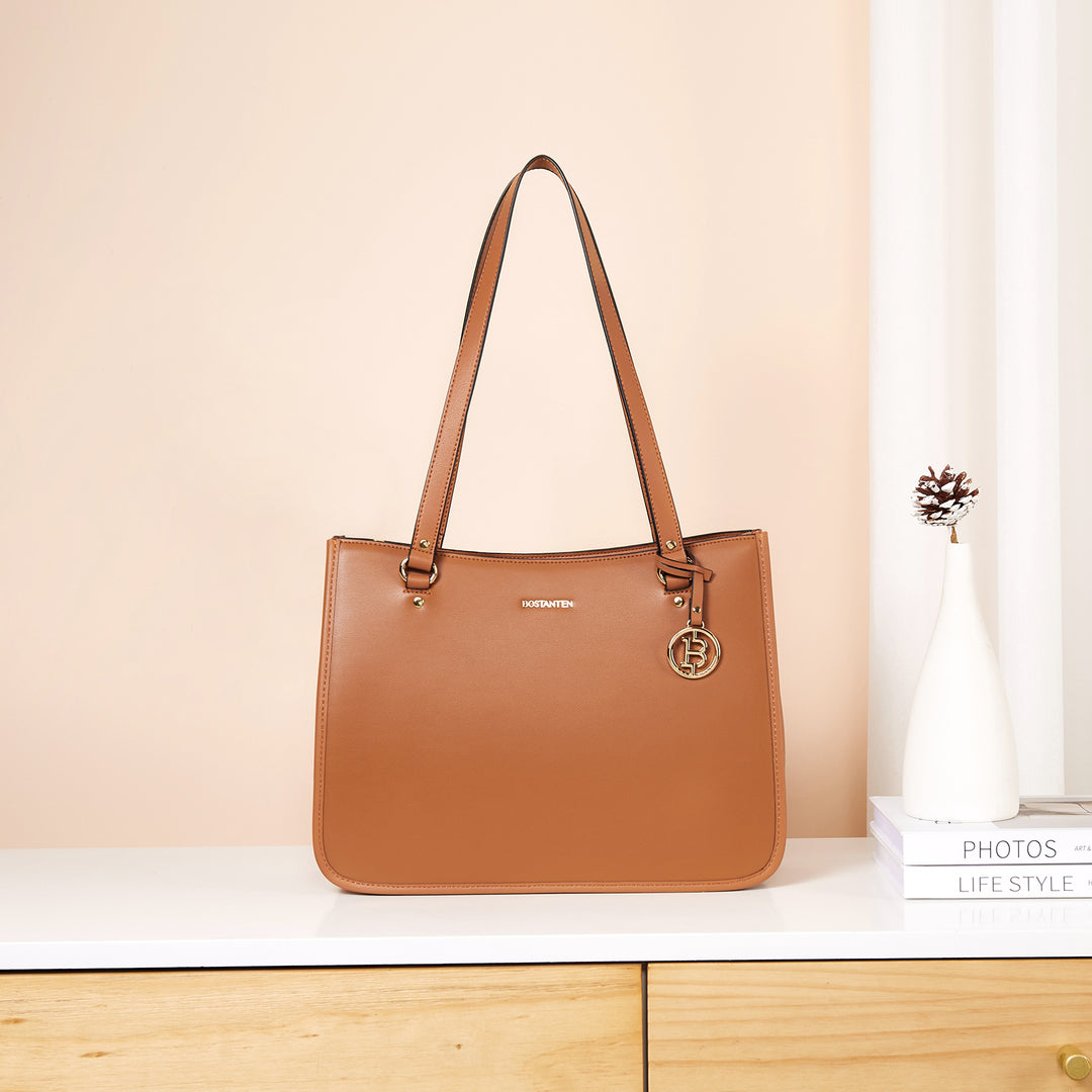 BOSTANTEN Leather Handbags Deigner Tote Bag Women Top-Handle Satchel Purses Shoulder Bags - BOSTANTEN