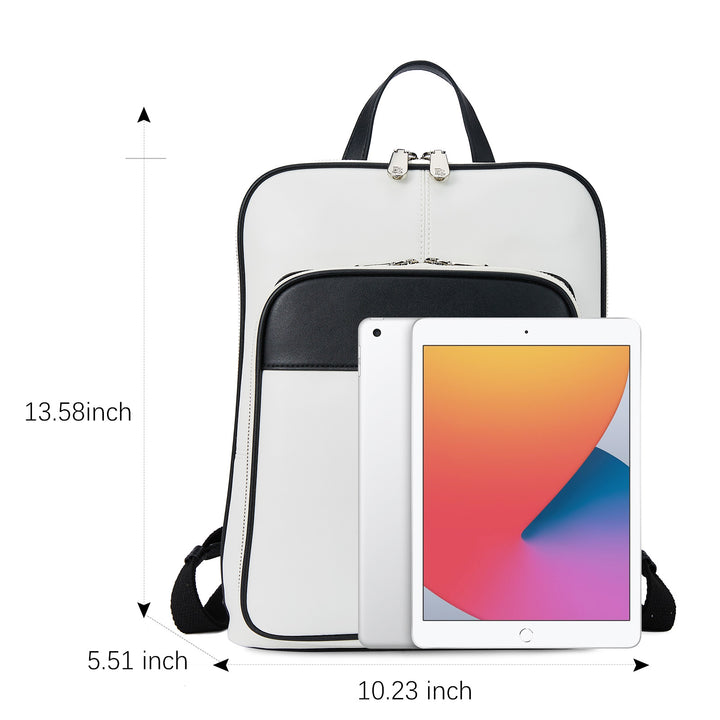 Vrba Klassischer schmaler Lederrucksack 