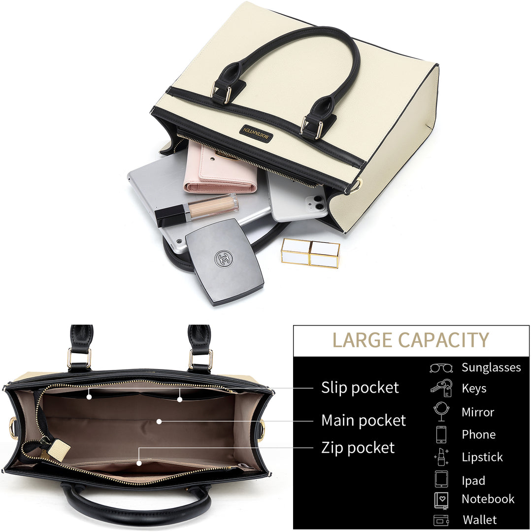 BOSTANTEN Womens Handbags Designer Leather Satchel Purses Fashion Ladies Top Handle Tote Bags - BOSTANTEN