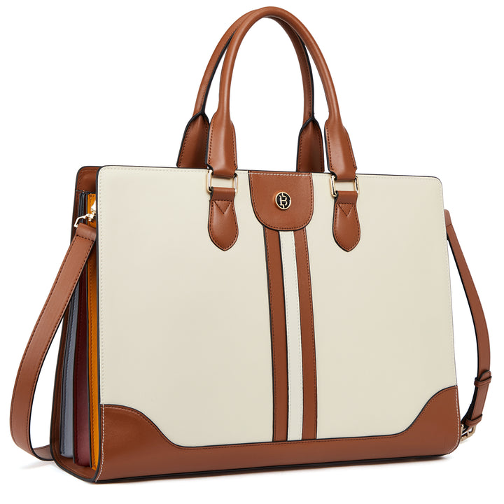 Stroud Vintage Leather Briefcase — Fashion Round - BOSTANTEN
