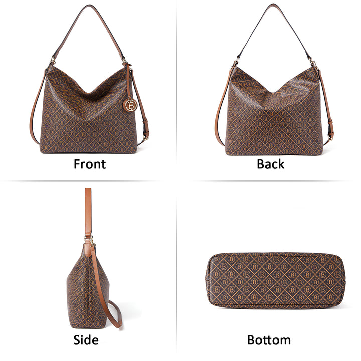 BOSTANTEN Hobo Bags for Women Genuine Leather Purses Designer Signature Handbags Ladies Tote Purses - BOSTANTEN