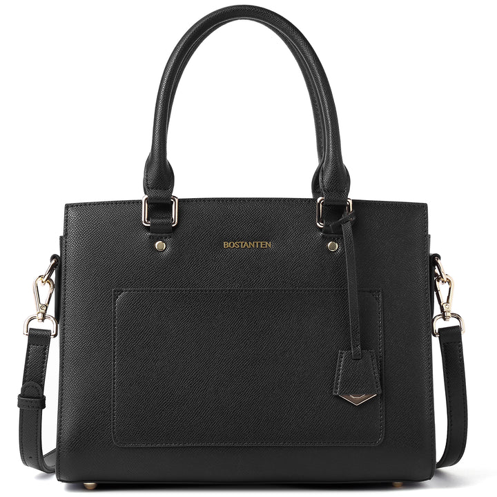BOSTANTEN Women Top Handle Leather Tote Bag With Shoulder Strap - BOSTANTEN