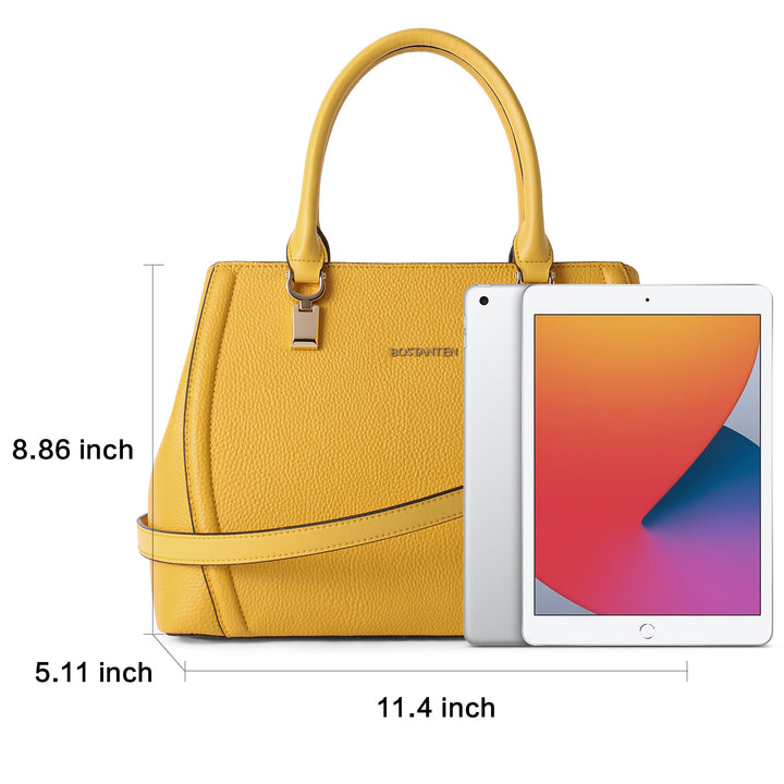 BOSTANTEN Women Leather Handbag Designer Top Handle Satchel Shoulder Bag Crossbody Purses - BOSTANTEN