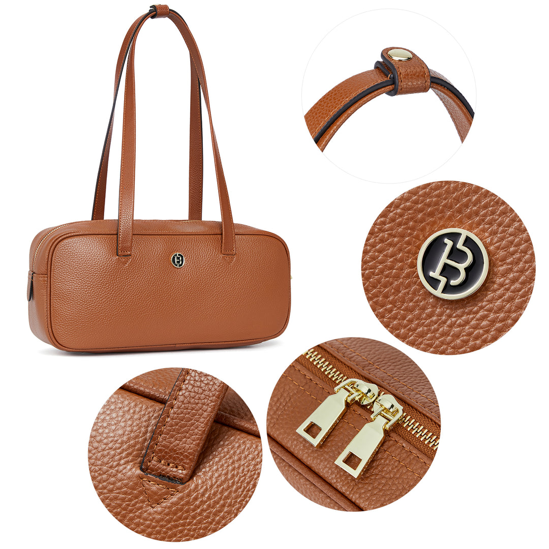 BOSTANTEN Women Satchel Handbags Designer Shoulder Bags Genuine Leather Top Handle Purses - BOSTANTEN