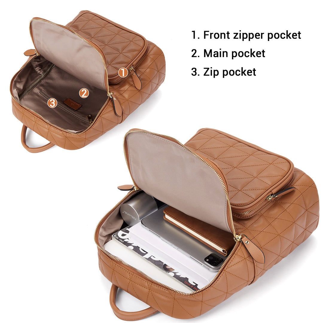 Minoru Leather Mini Backpack— Casual - BOSTANTEN