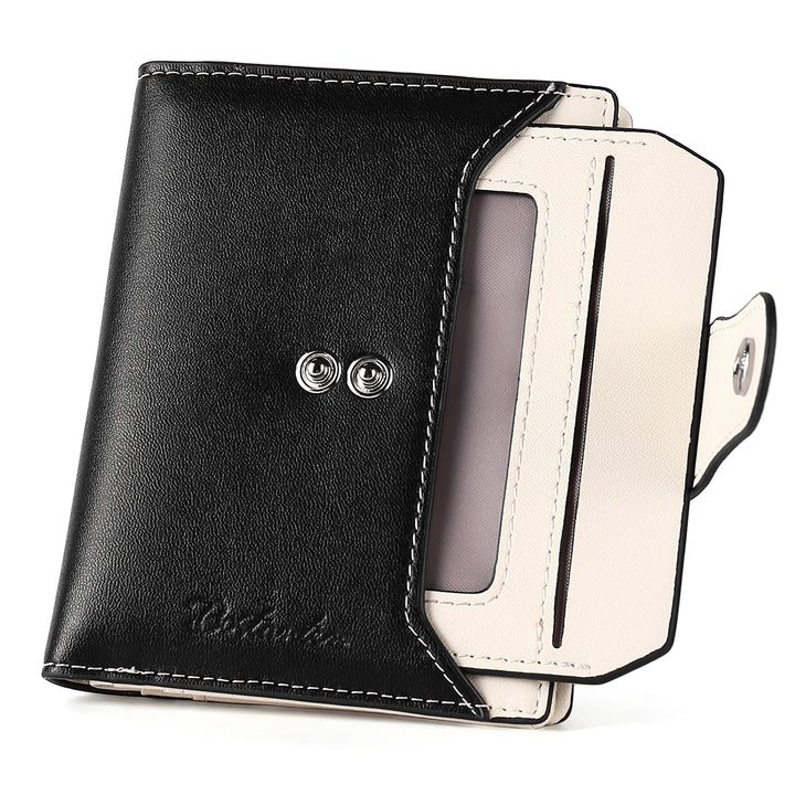 Lnna Small Wallet Zippered Checkbook Cover — ID Window - BOSTANTEN