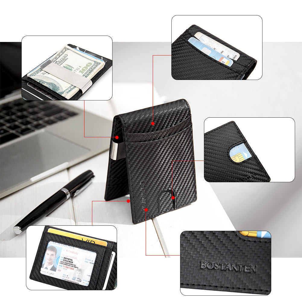 Rozenn Checkbook Wallet Men Bifold —— Slim - BOSTANTEN