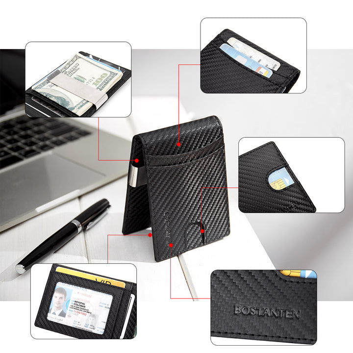 Rozenn Checkbook Wallet Men Bifold —— Slim - BOSTANTEN