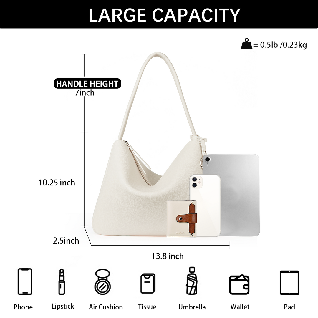 Vegan Leather Hobo Purses for Women Designer Shoulder Bags