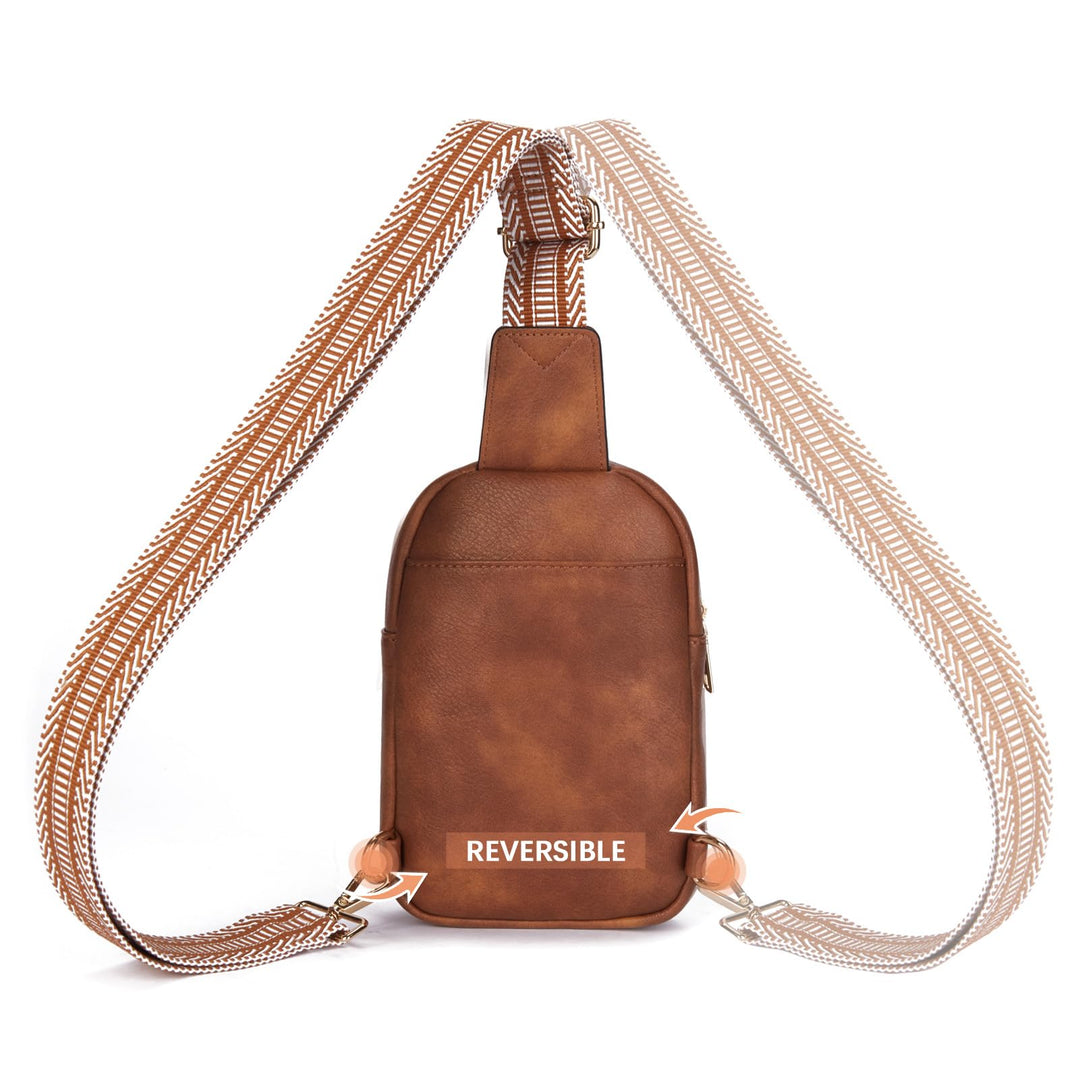 Arrio Reversible Strap Women's Leather Leather Sling Bag