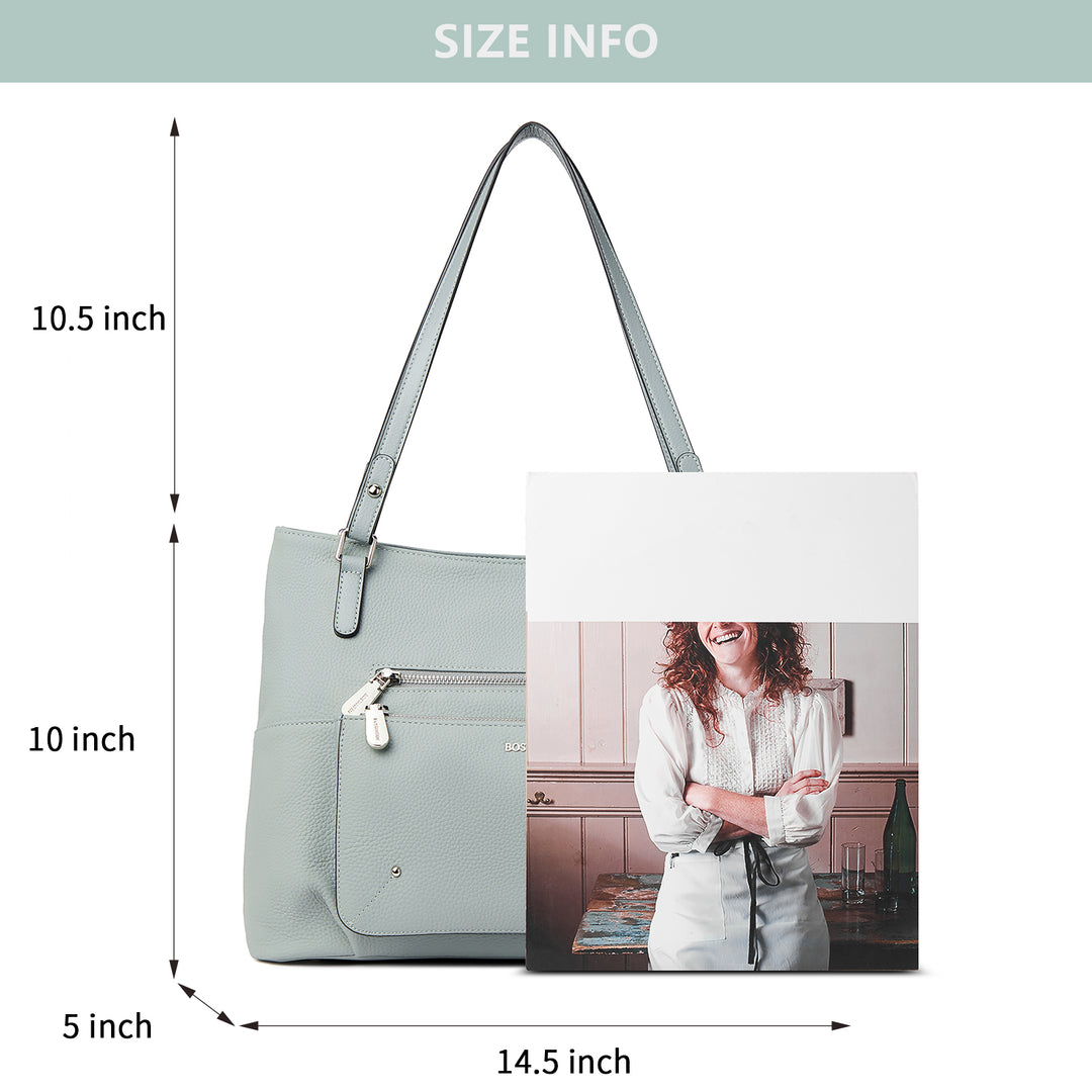 BOSTANTEN Women Handbag Leather Designer Satchel Pures Soft Hobo Bags Shoulder Top Handle Tote Work Bag - BOSTANTEN