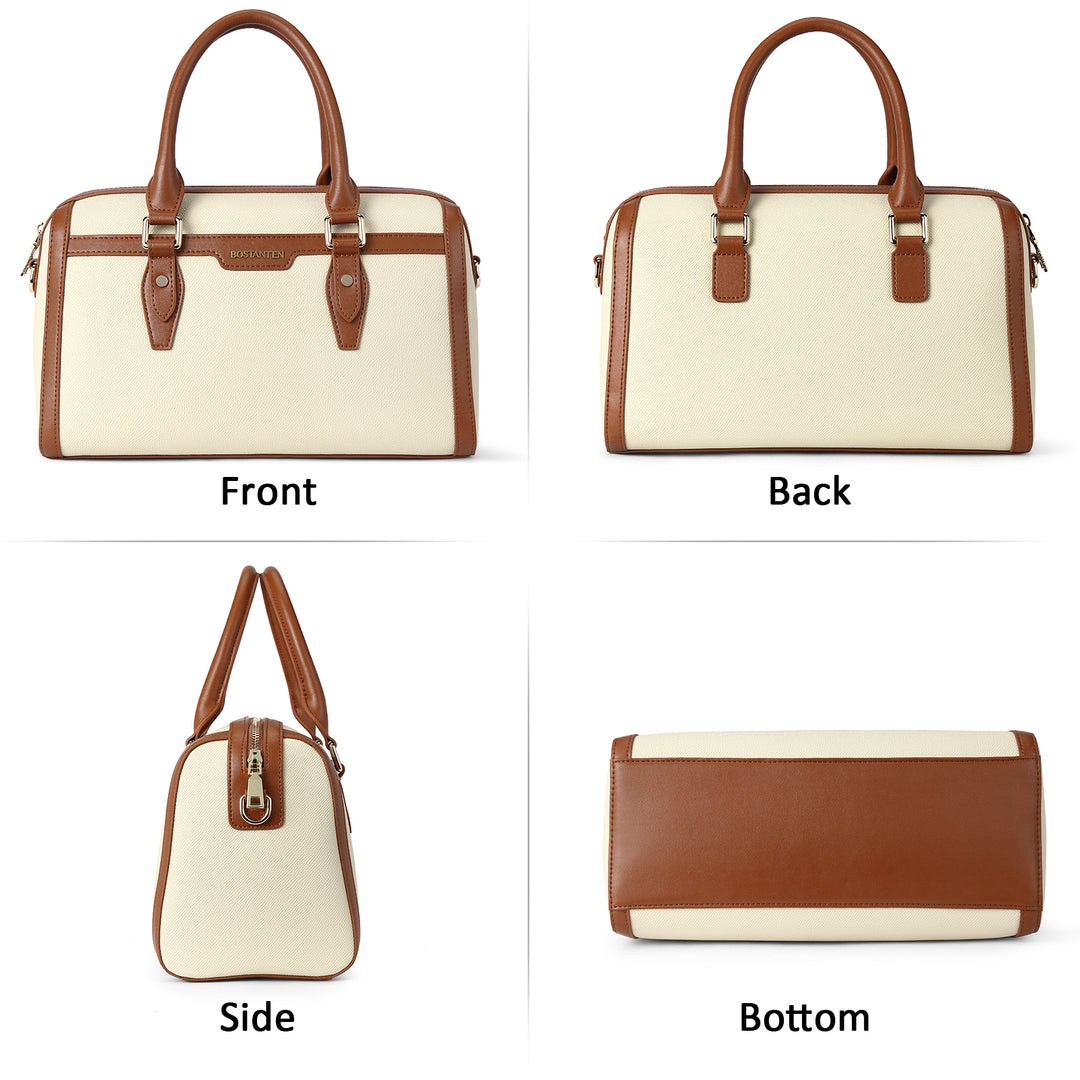 BOSTANTEN Womens Handbags Genuine Leather Designer Tote Bag Ladies Top Handle Bag Crossbody Satchel Purse - BOSTANTEN
