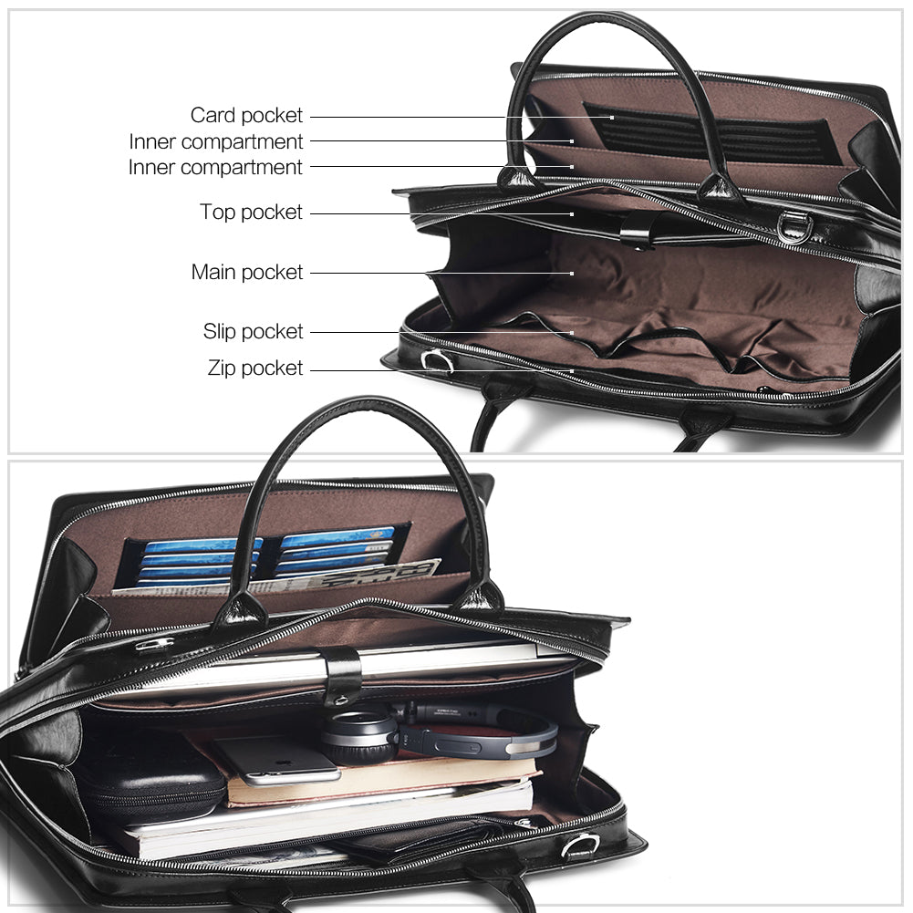 Carol Womens Leather Briefcase —  Capable - BOSTANTEN