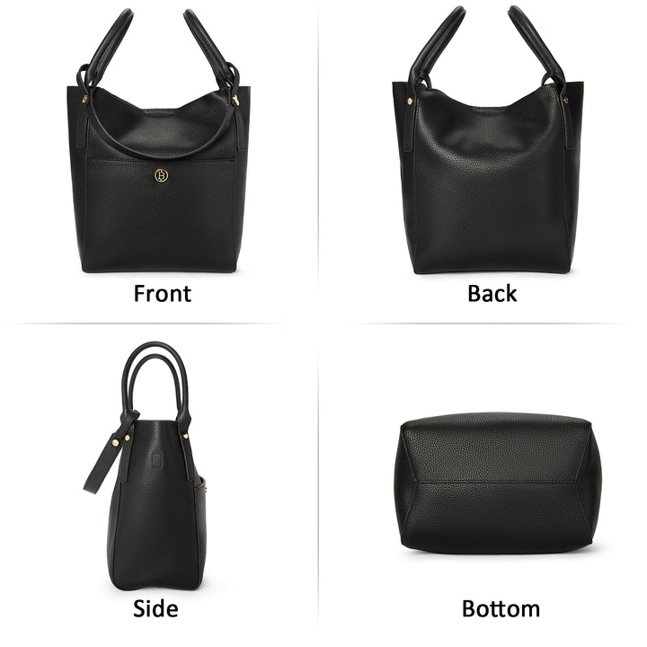 BOSTANTEN Women Handbags Leather Purses Designer Hobo Bucket Tote Bags with Zipper Pouch - BOSTANTEN