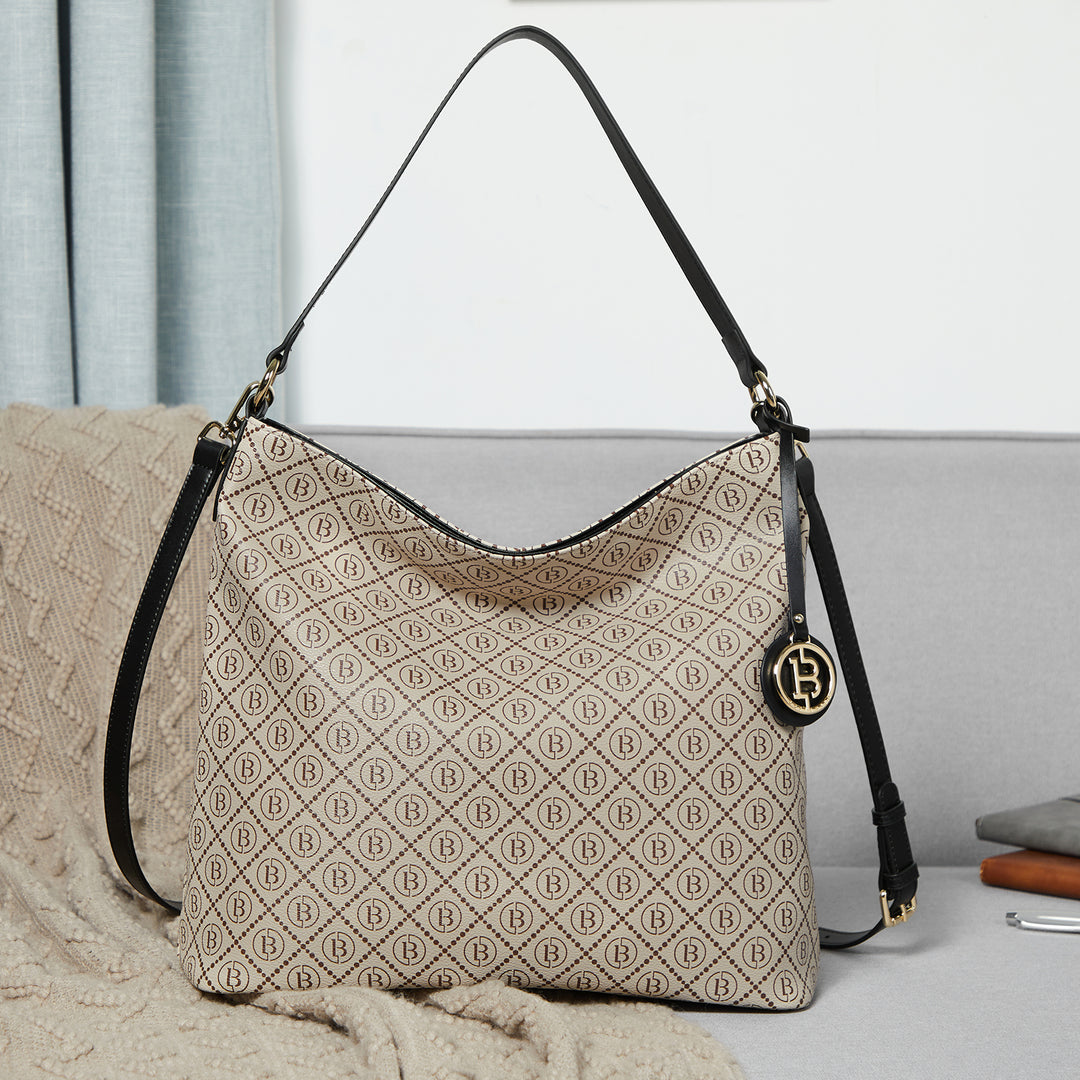 BOSTANTEN Hobo Bags for Women Genuine Leather Purses Designer Signature Handbags Ladies Tote Purses - BOSTANTEN