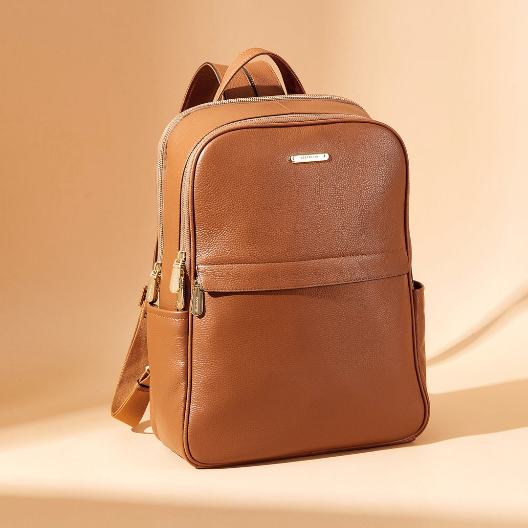 Nombongo Leather 15.6 Inch Laptop Daypack Backpack for Women