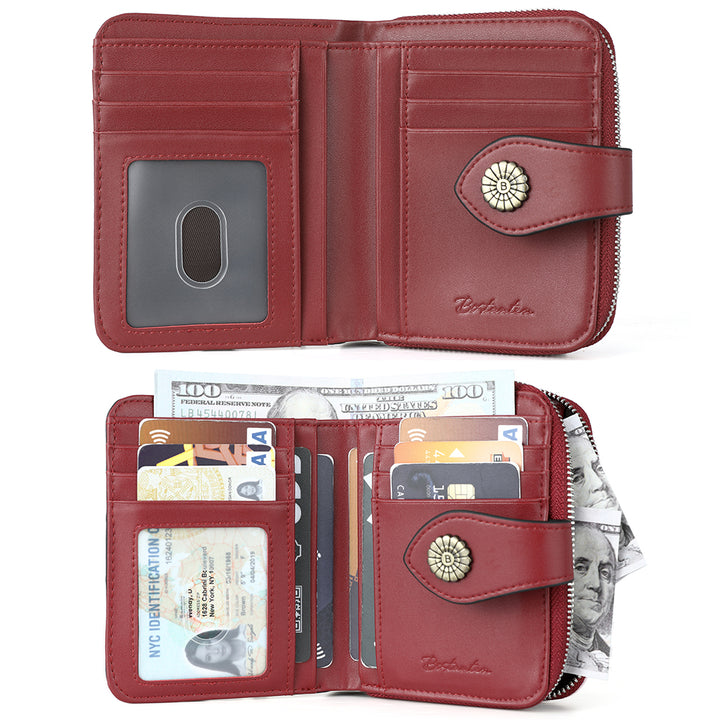Rozenn  Full Grain Leather Money Clip Wallet —— Small Bifold - BOSTANTEN