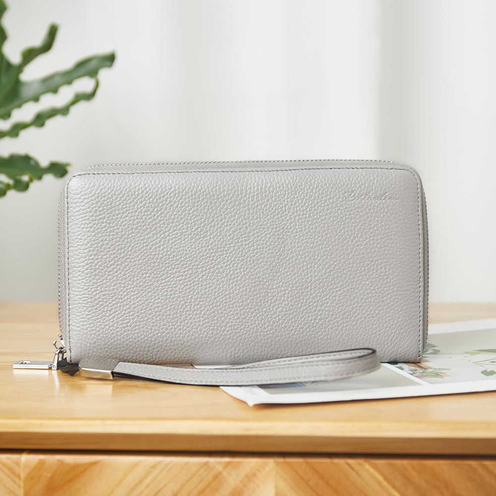 Rozenn Wallets With Checkbook Holder —— Zipper - BOSTANTEN