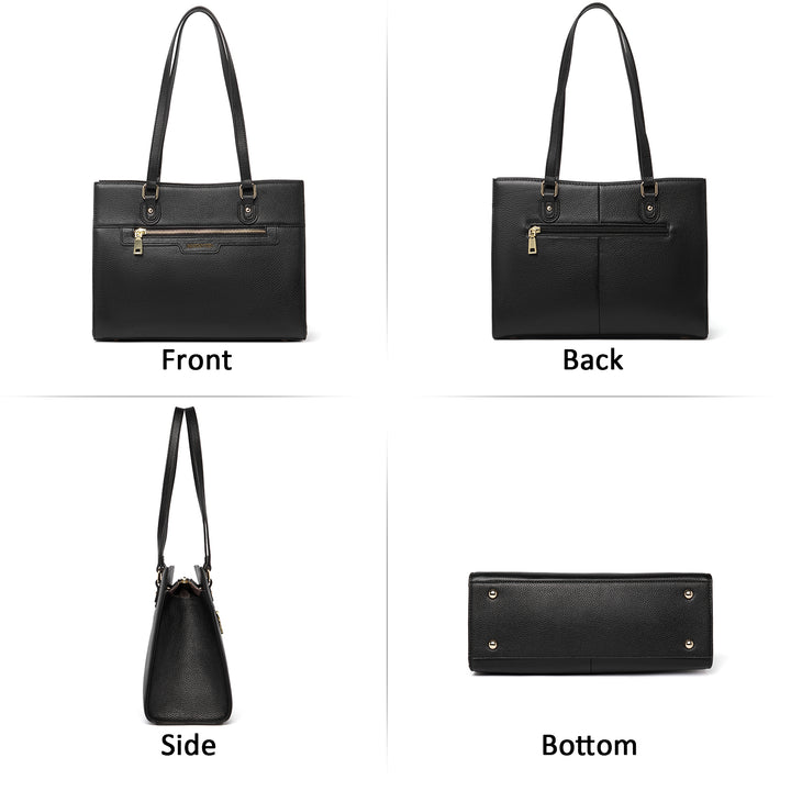 BOSTANTEN Women Leather Handbags Designer Satchel Purses Work Top Handle Shoulder Tote Bag for Travel Daily - BOSTANTEN