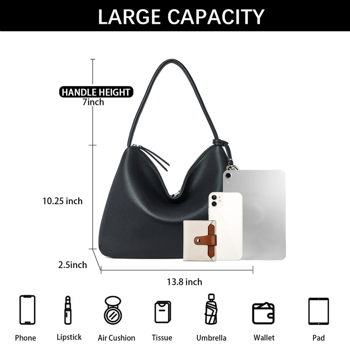 Vegan Leather Hobo Purses for Women Designer Shoulder Bags
