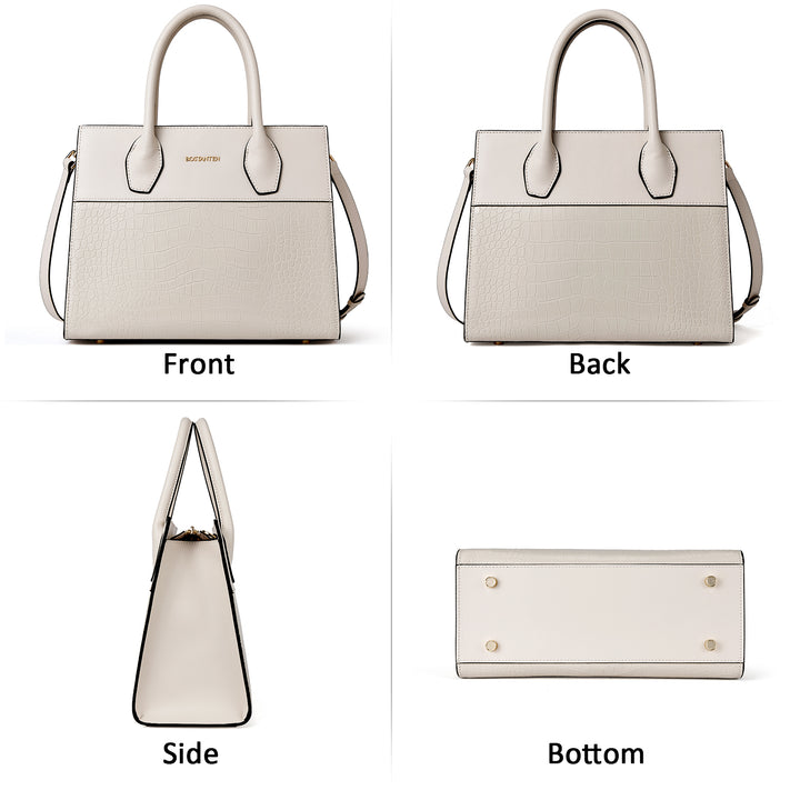 BOSTANTEN Women Handbags Genuine Leather Top Handle Satchel Purse Fashion Work Daily Tote Bags - BOSTANTEN