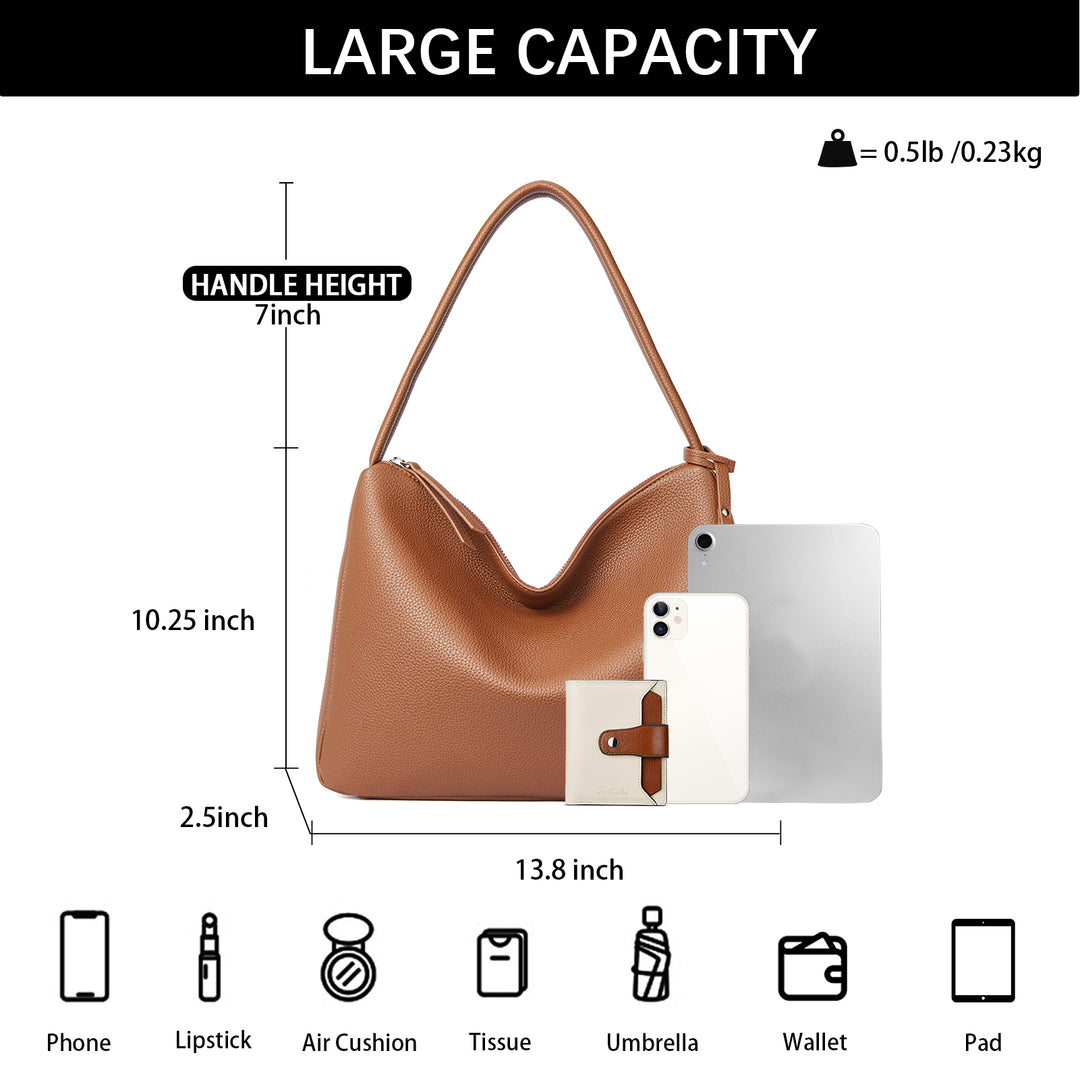 Vegan Leather Hobo Purses for Women Designer Shoulder Bags