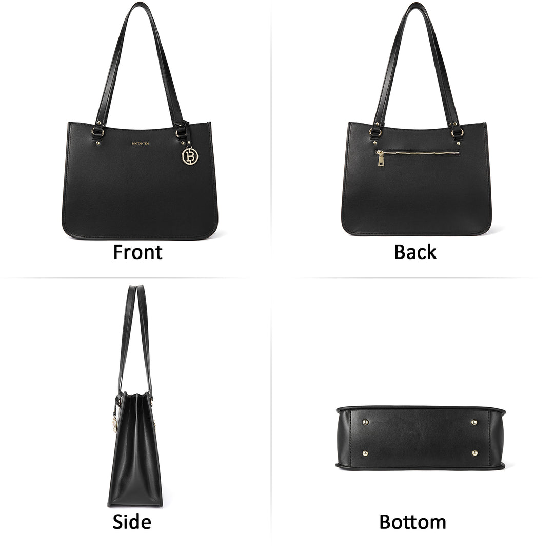 BOSTANTEN Leather Handbags Deigner Tote Bag Women Top-Handle Satchel Purses Shoulder Bags - BOSTANTEN