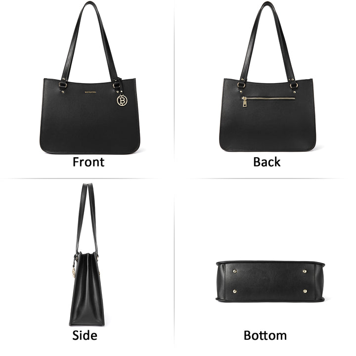 BOSTANTEN Leather Handbags Deigner Tote Bag Women Top-Handle Satchel Purses Shoulder Bags - BOSTANTEN