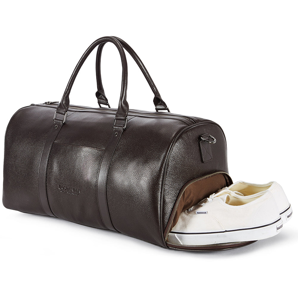 BOSTANTEN Genuine Leather Travel Weekender Overnight Duffel Bag Gym Sports Luggage Tote Duffle Bags For Men - BOSTANTEN