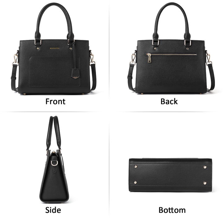 BOSTANTEN Women Top Handle Leather Tote Bag With Shoulder Strap - BOSTANTEN