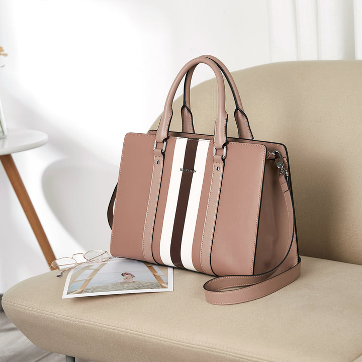 BOSTANTEN Women Satchel Handbags Leather Purses Designer Print Tote Shoulder Top Handle Bags - BOSTANTEN